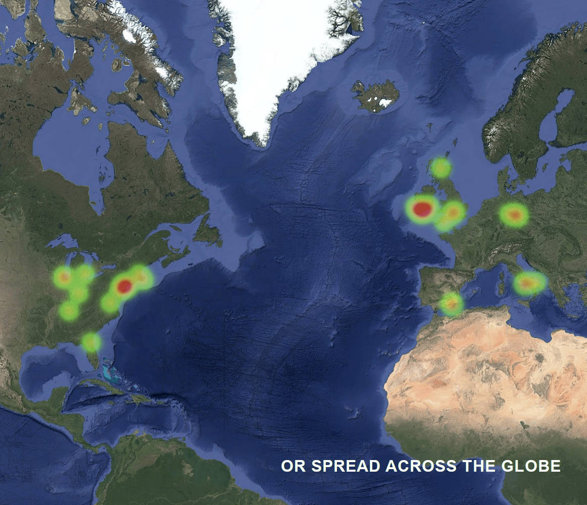 OR SPREAD ACROSS THE GLOBE